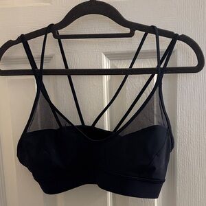 Lululemon Athletica Black Mesh Strappy Bra